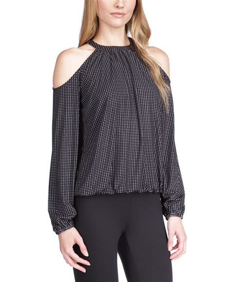 michael kors womens blouses|michael kors smocked waist top.